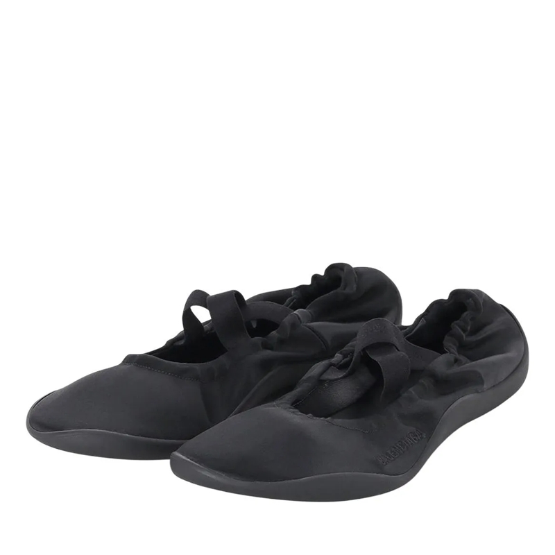 Balenciaga Schnürschuhe Ballerinas Shibuya mit Logo schwarz