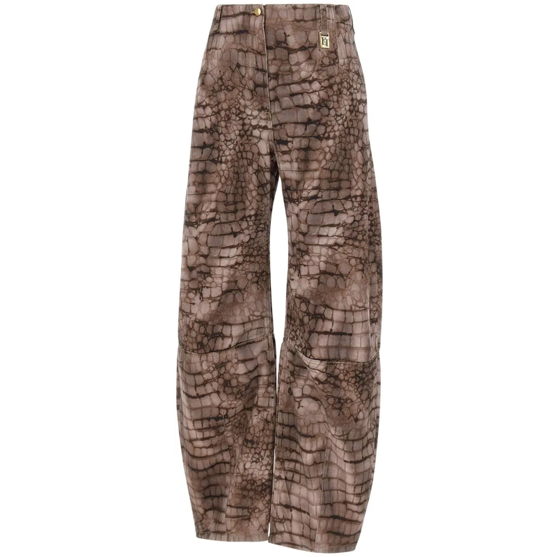 Elisabetta Franchi Boyfriend-Jeans Jeans Brown taupe