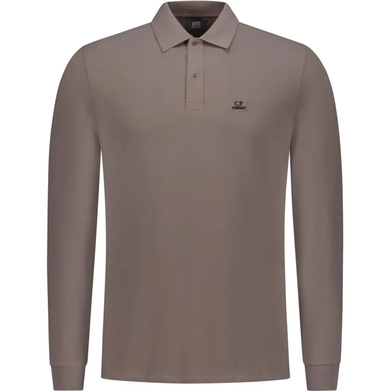 CP Company Polohemd C.P. Company Longsleeve Polo Groen Stretch Piquet grün
