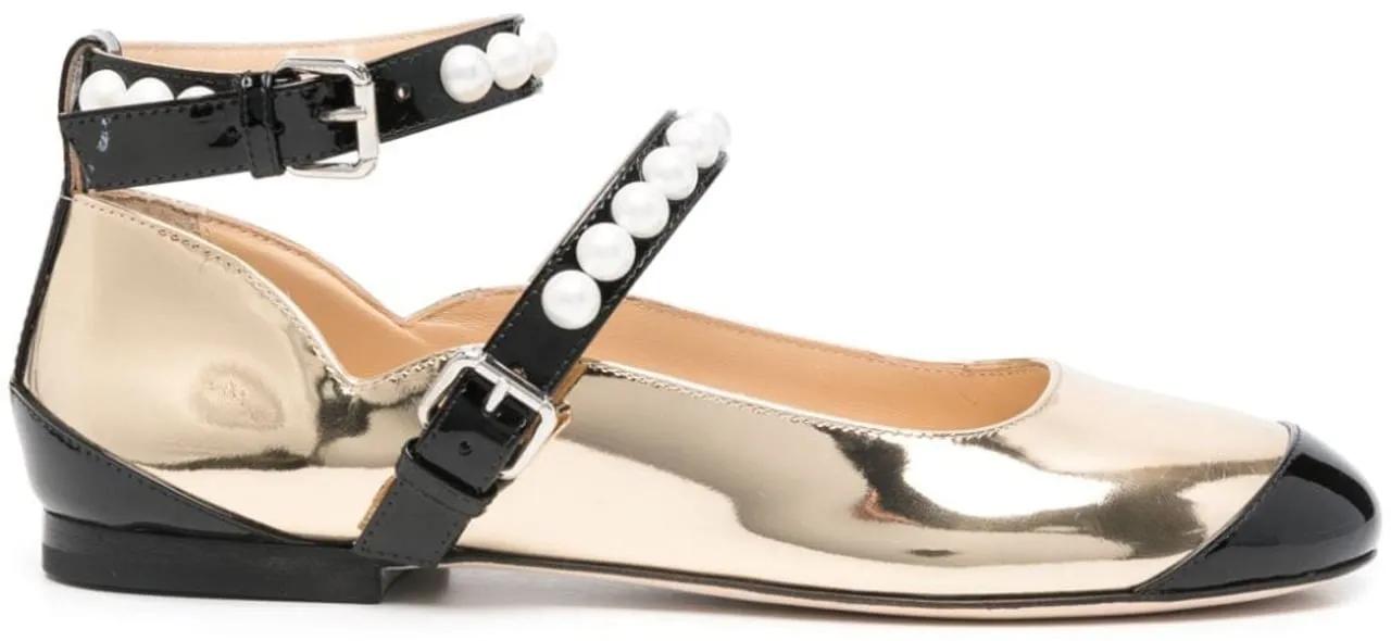 Mach&Mach Damen Goldfarben Ballerinas - Flat Shoes Golden - Für