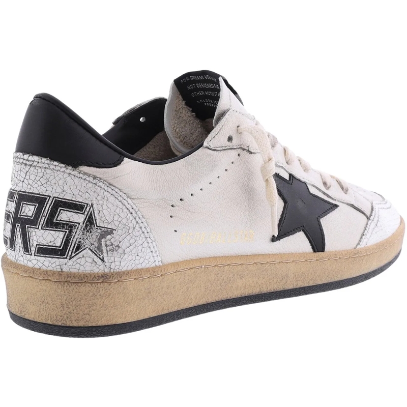 Golden Goose Lage-top sneaker Ballstar Nappa Upper Leather Star And Heel Crack T White(Image 7)