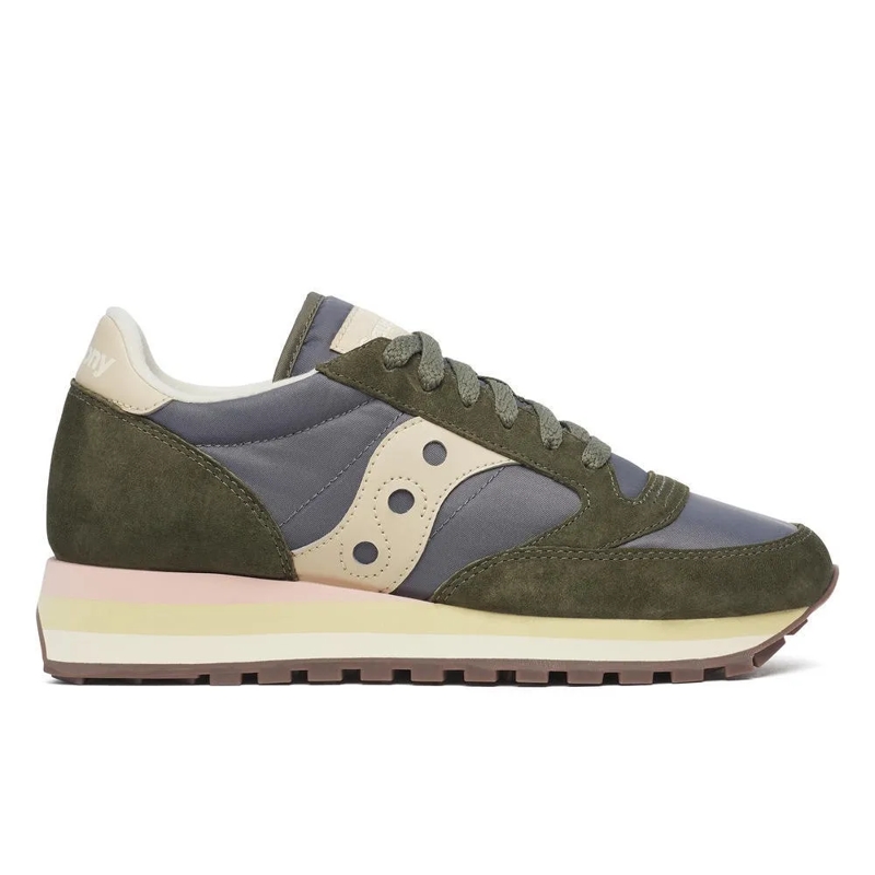 SAUCONY Sneaker basse Olive Green Suede And Fabric Sneakers Green