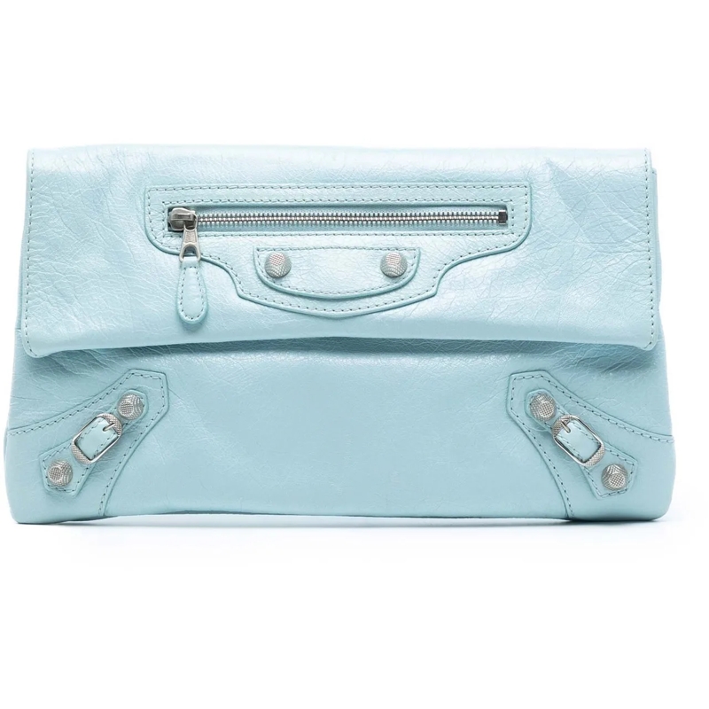 Balenciaga Clutch Lambskin Motocross Giant 12 Envelope Clutch blau