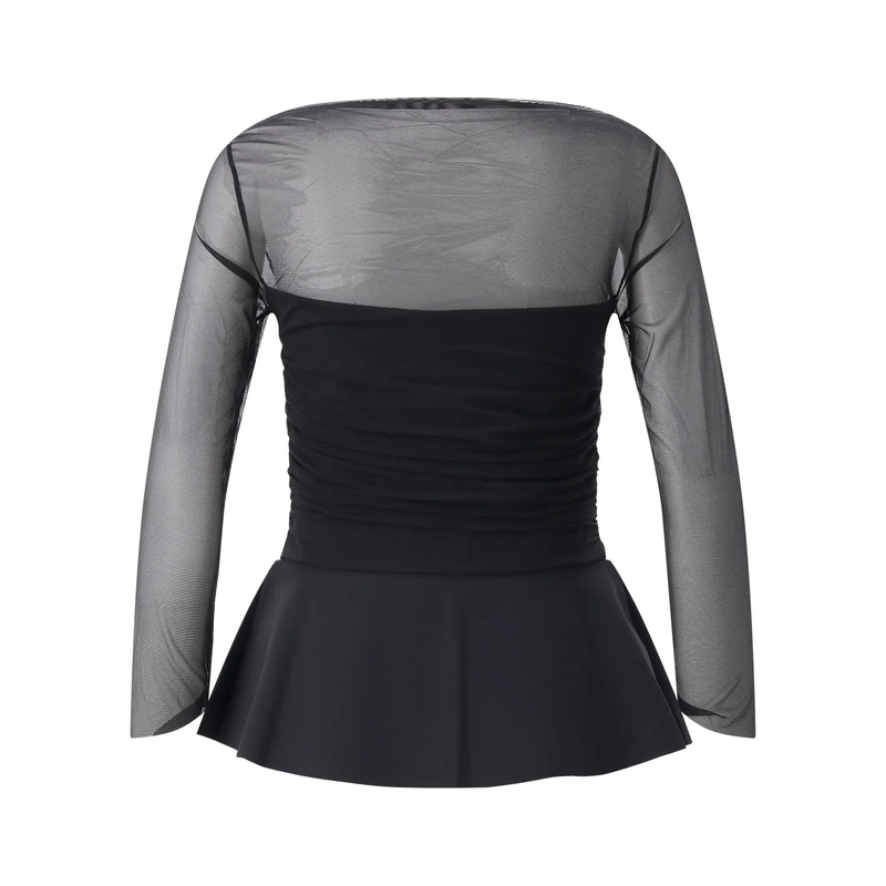 Chiara Boni Bluse Transparente Bluse schwarz(Image 2)