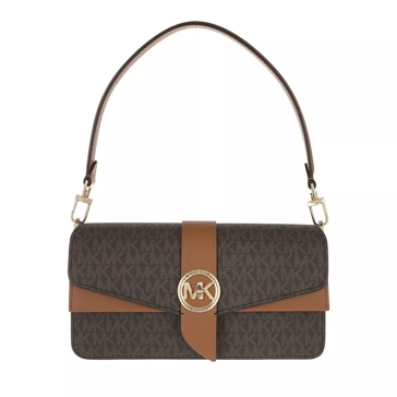 Michael Michael Kors Logo Graham Medium Satchel - Brown/Acorn