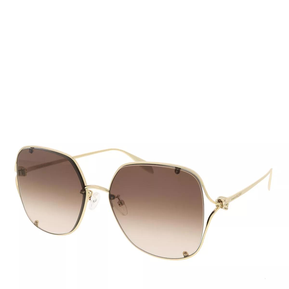 Alexander McQueen AM0366S-002 58 Woman Metal Gold-Brown | Sunglasses