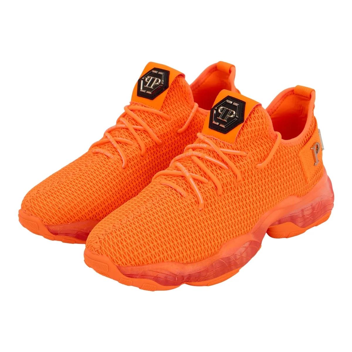 Philipp Plein Low-Top Sneaker - Runner Sneaker Hyper Shock - Gr. 42 (EU) - in Orange - für Damen und Herren