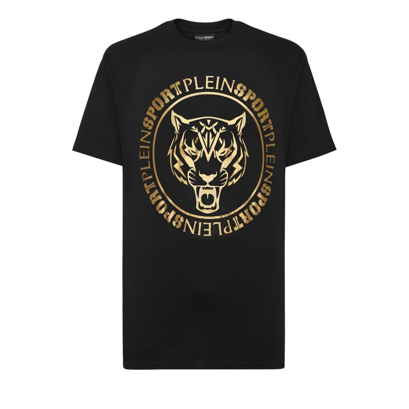 Plein Sport T-Shirt T-Shirt Rundhalsausschnitt Tiger schwarz