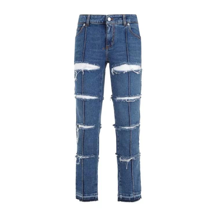 Alexander McQueen - Denim Blue Stone Wash Cotton Pants - Größe 26 - blue