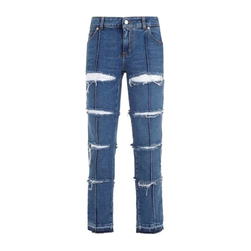 Alexander McQueen Denim Blue Stone Wash Cotton Pants Blue 