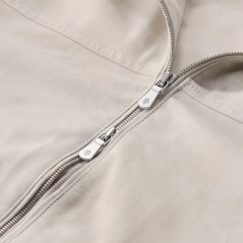 Eleventy Übergangsjacke Jacke aus Veloursleder beige(Image 3)