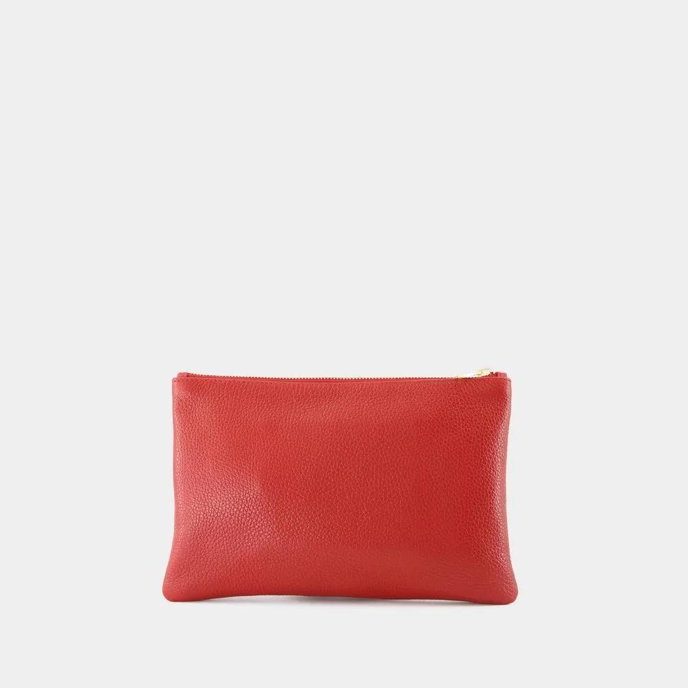 Anine Bing Clutches Lili Clutch Leather Red in rood
