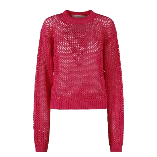 Ramael Bio Cable Crewneck Sweater Red Tröja