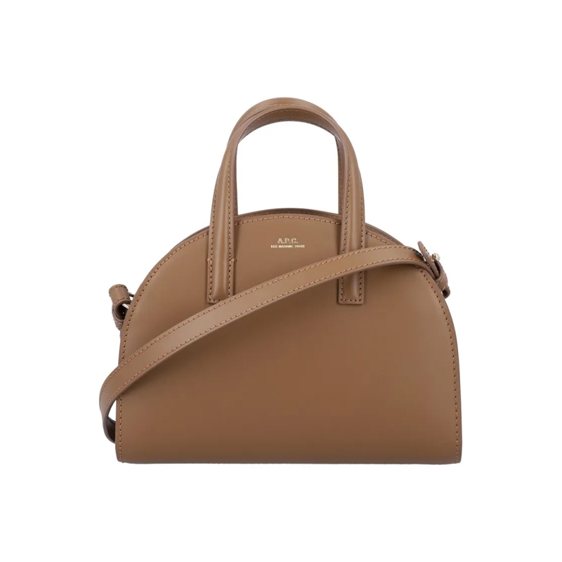 A.P.C. Fourre-tout Tote Demilune Small Brown