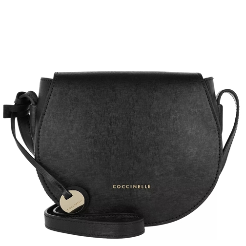 Coccinelle Clementine Saffiano Leather Crossbody Bag Noir Crossbodytas