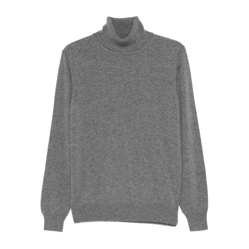 Kangra Pullover Turtleneck Sweater In Wool-Cashmere Blend Grey