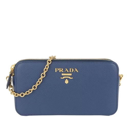 Prada Mini Shoulder Bag Leather Bluette Crossbody Bag