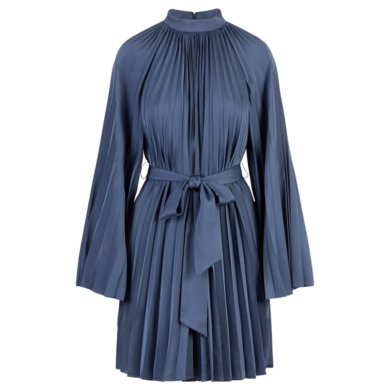 Apart Midikleid Satinkleid blau