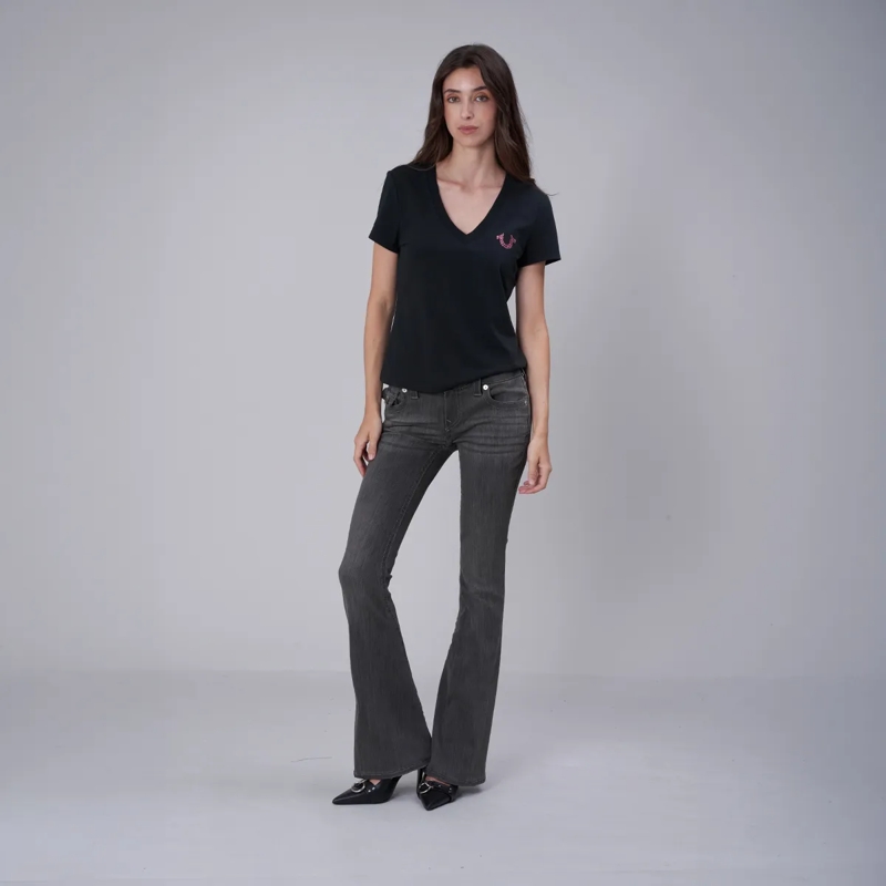 True Religion Jeans - Niedriger Bund- Reißverschluss- Verdrehte Inne anthrazit(Image 2)