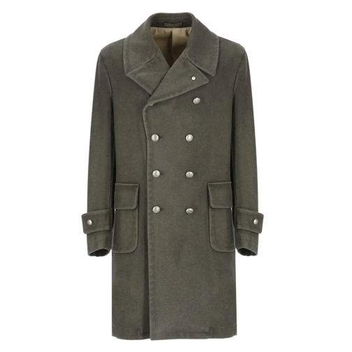 Lubiam Übergangsmäntel Green Wool Doublebreasted Coat Green