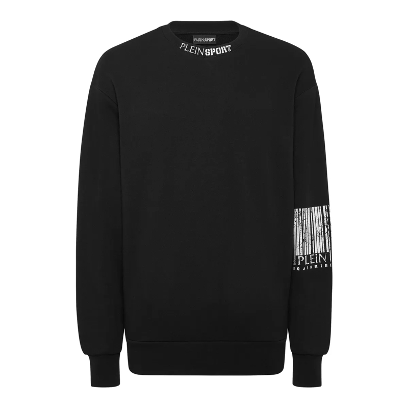 Plein Sport Top Sweatshirt Barcode schwarz