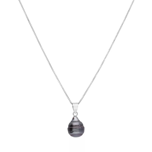 BELORO Pendant Necklace Tahiti Pearl  Silver Rhodium Plated Medium Necklace