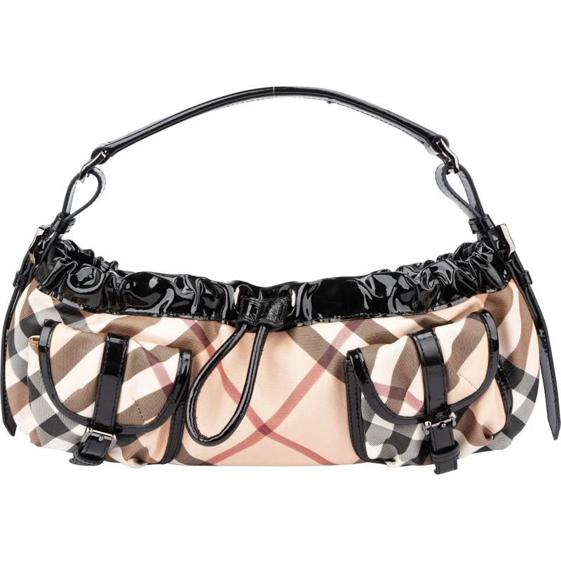 Burberry Schultertasche Burberry Nova-Check Monogram Handbag beige