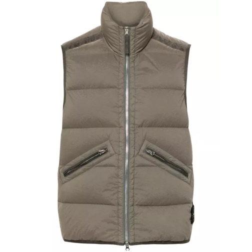 Stone Island Compass-Badge Quilted Gilet Brown 