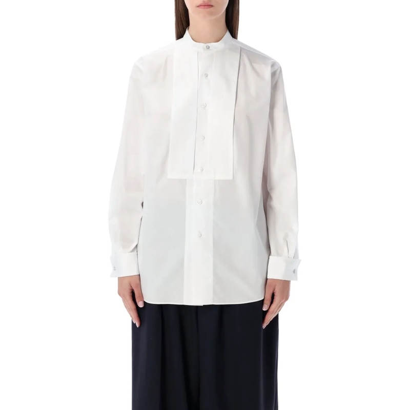 Polo Ralph Lauren Hemd White Oversized Smocking Shirt White