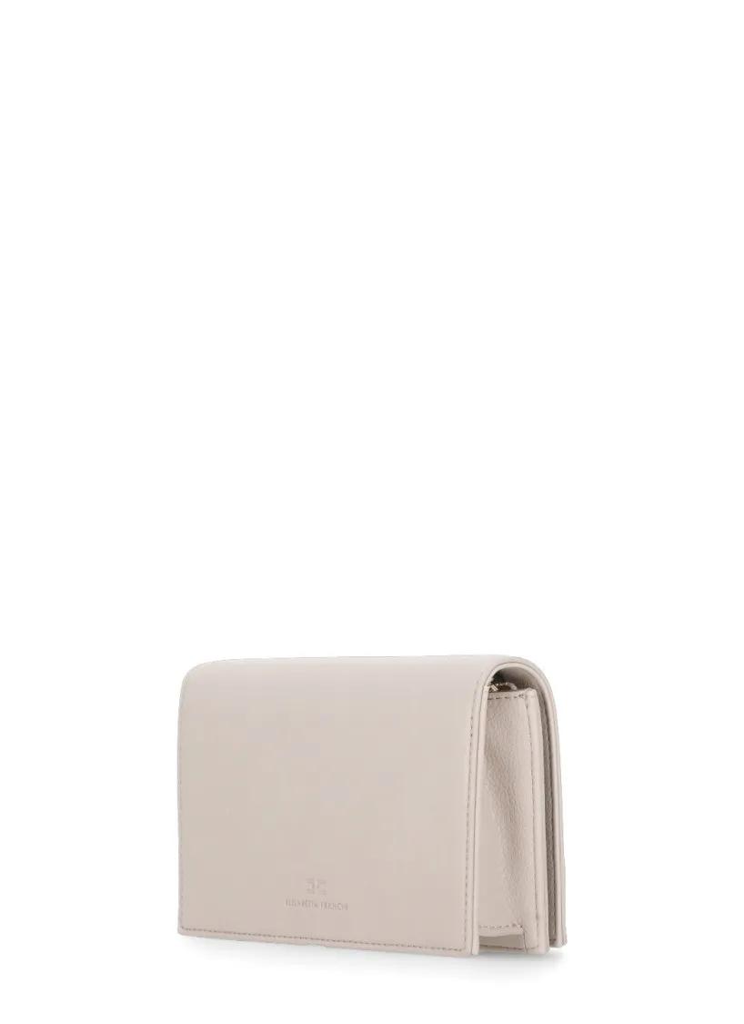 Elisabetta Franchi Hobo bags Beige Pochette With Logo in beige