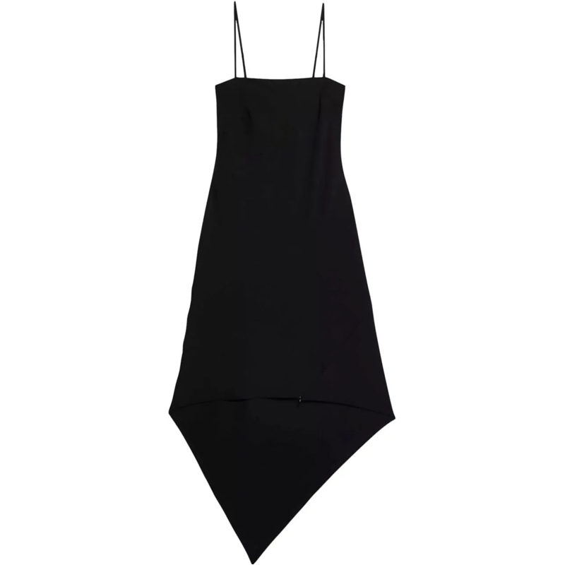 Helmut Lang Robe midi Scarf Dress Black schwarz