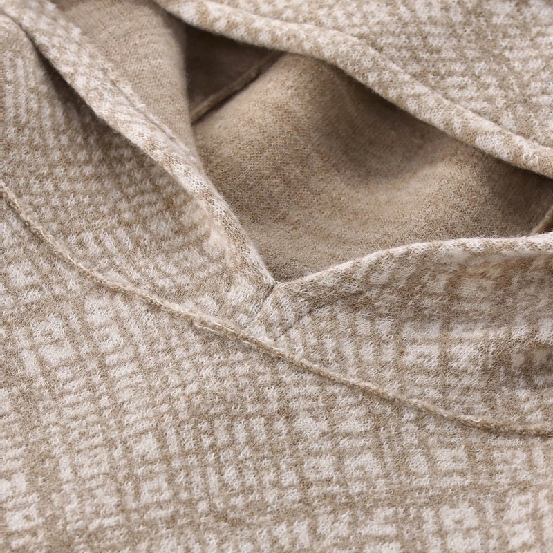 Rosso35 Poncho Poncho mit Kapuze beige(Image 3)