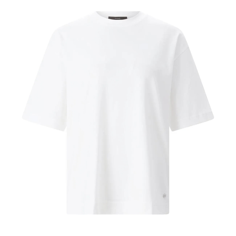 windsor. T-Shirt Weites T-Shirt aus Baumwolle weiß