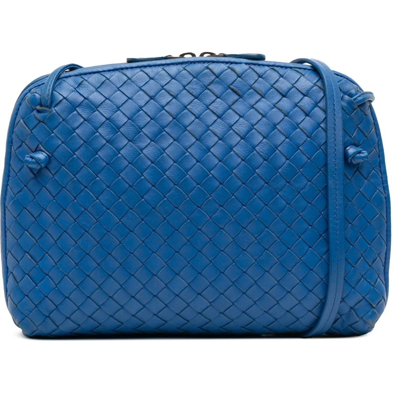 Bottega Veneta Schultertasche Nappa Intrecciato Nodini Crossbody blau