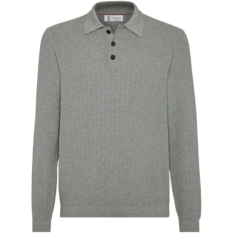 Brunello Cucinelli Polohemd T-Shirts And Polos Light Grey grau