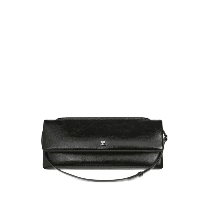 Courrèges Schultertasche Black Leather Bag Black