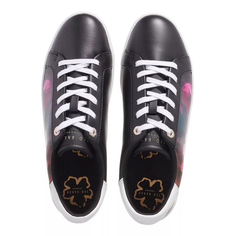 Ted Baker Low-Top-Sneaker Artoh Art Print Leather Cupsole Sneaker Black(Image 4)