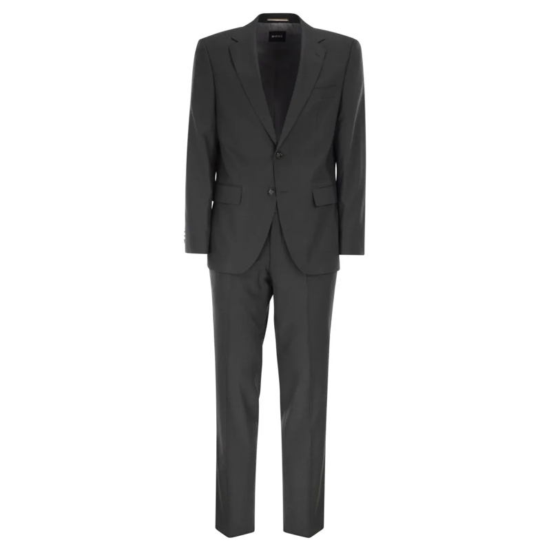 Boss Anzugkombination Stretch Virgin Wool Blend Suit Grey