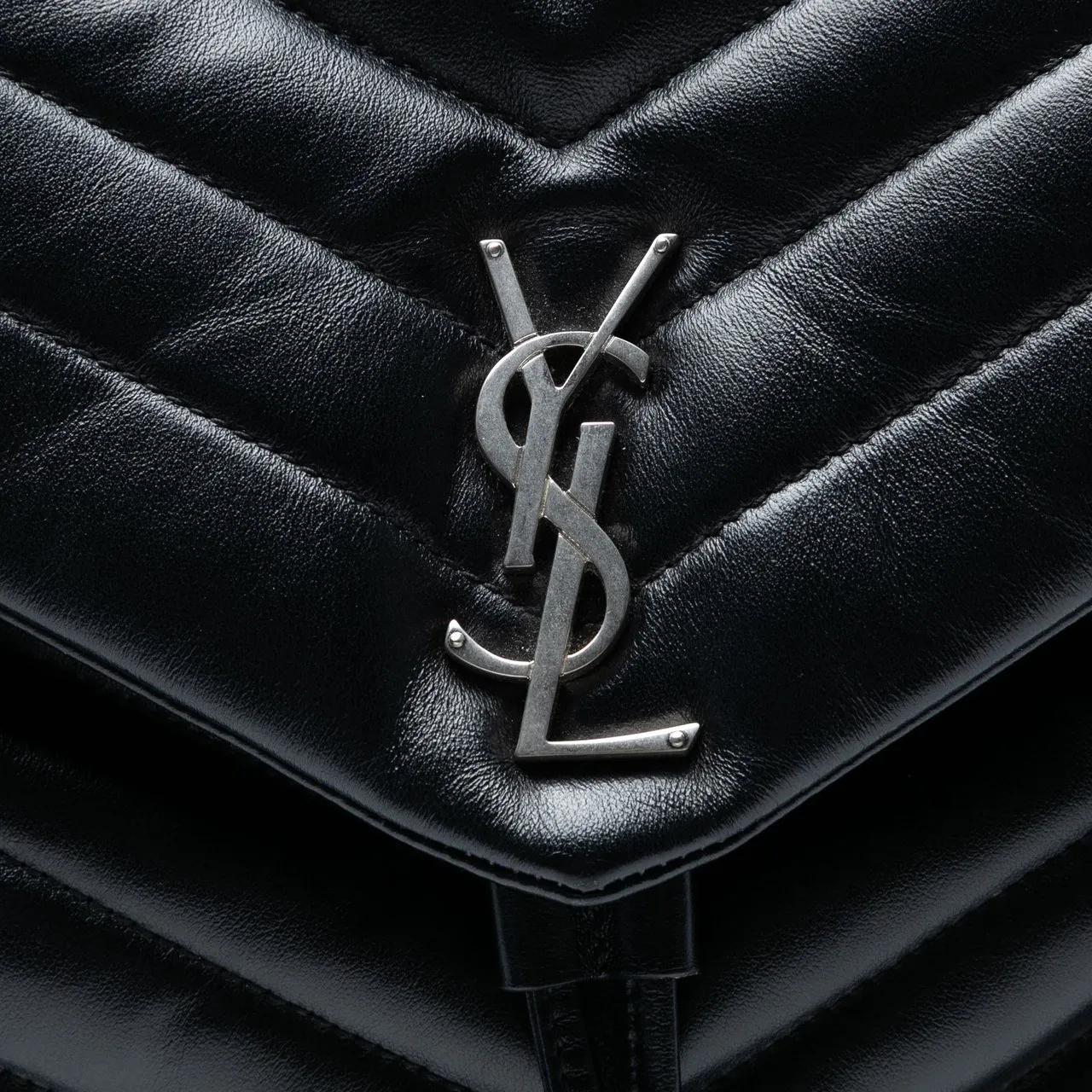 Thumbnail - Saint Laurent Rucksäcke - Medium Matelasse Leather Monogram LouLou Backpack - Gr. unisize - in Schwarz - für Damen