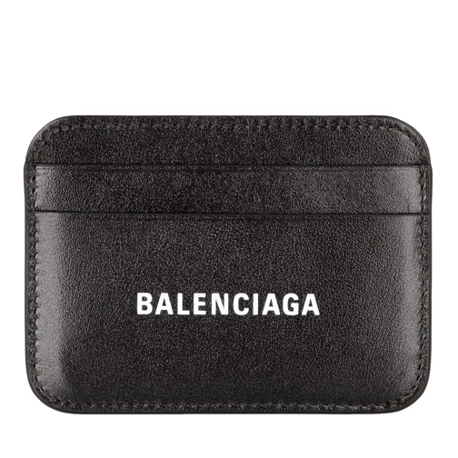Balenciaga Logo Card Holder Leather Black/White Kaartenhouder