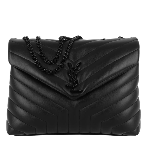 Saint Laurent LouLou Shoulder Bag  Quilted Leather Black Crossbodytas