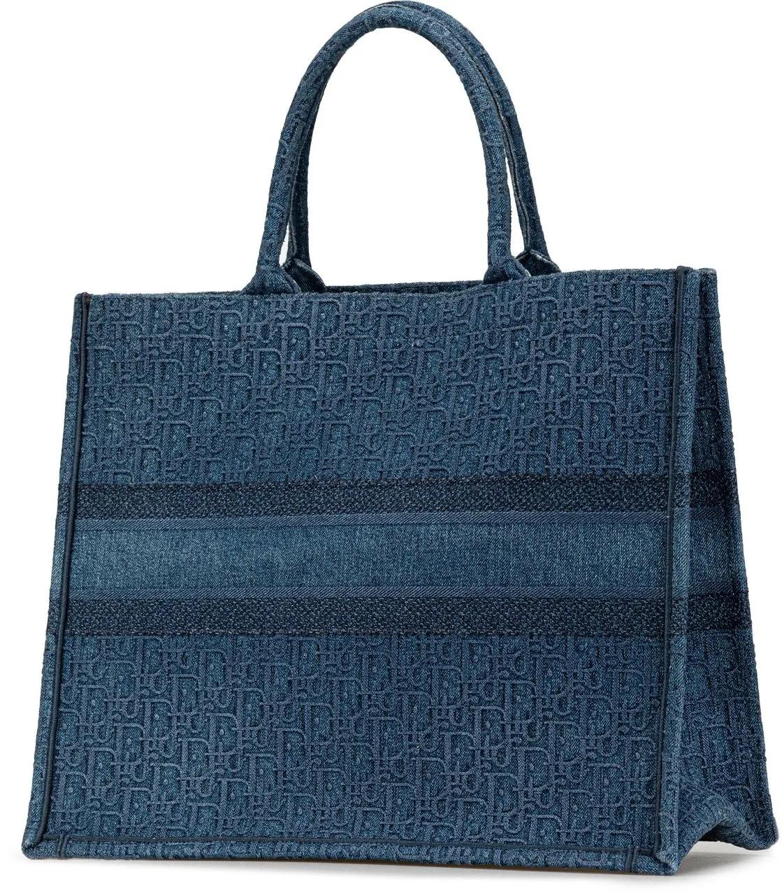 Thumbnail - Christian Dior Shopper - 2019 Large Oblique Denim Book Tote - Gr. unisize - in Blau - für Damen