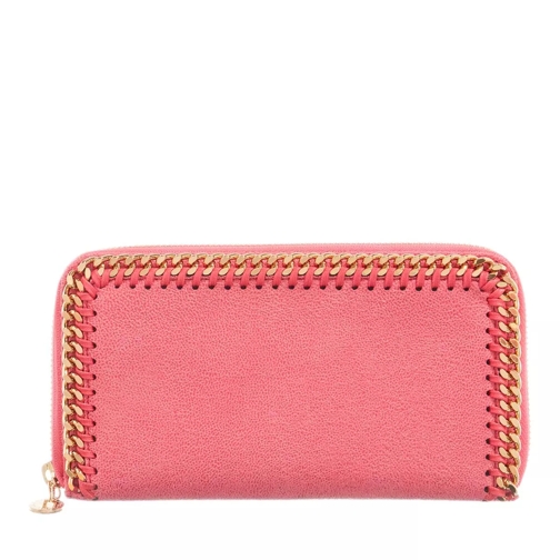 Stella McCartney Falabella Wallet Bright Pink Portemonnaie mit Zip-Around-Reißverschluss