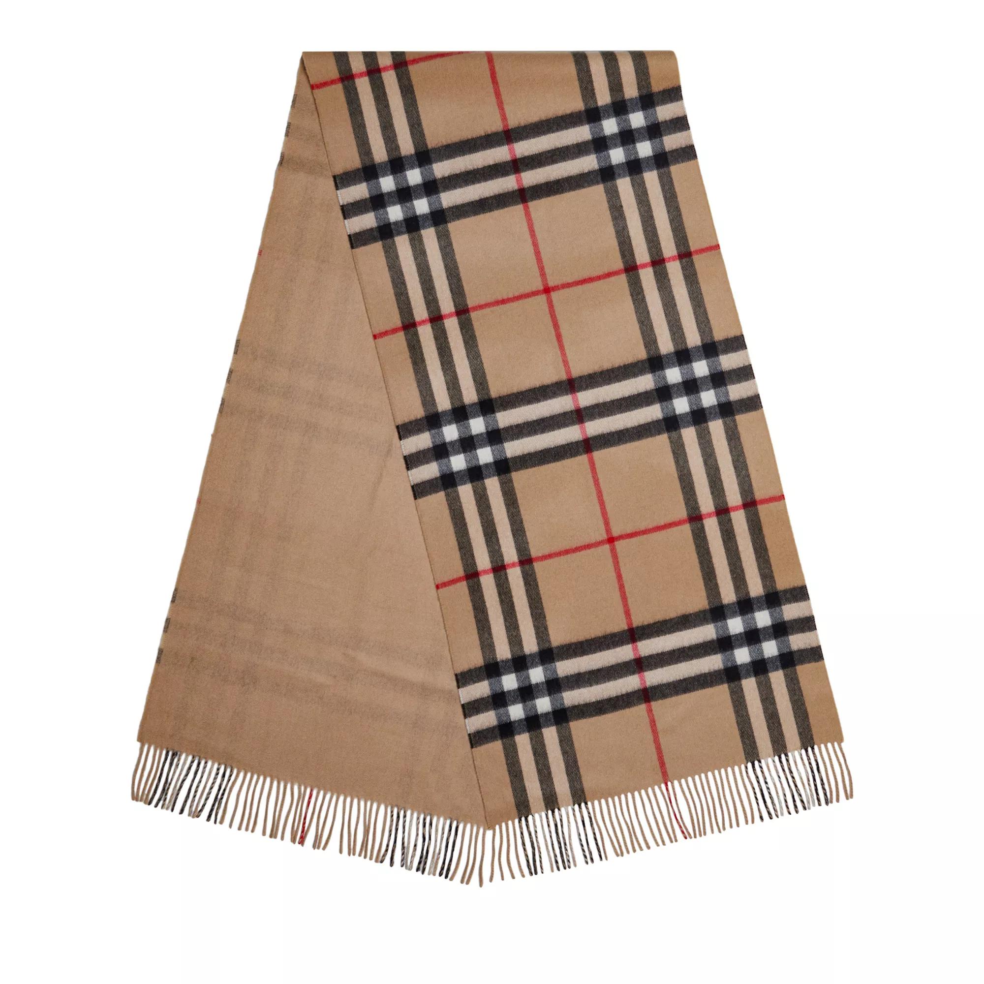 Burberry Tücher & Schals - Embroidered Cashmere Reversible Scarf - Gr. unisize - in Beige - für Damen