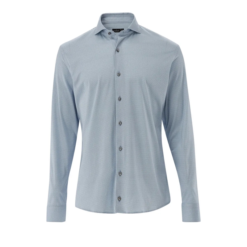 VAN LAACK Hemd Hemd Tailor Fit Druck blau