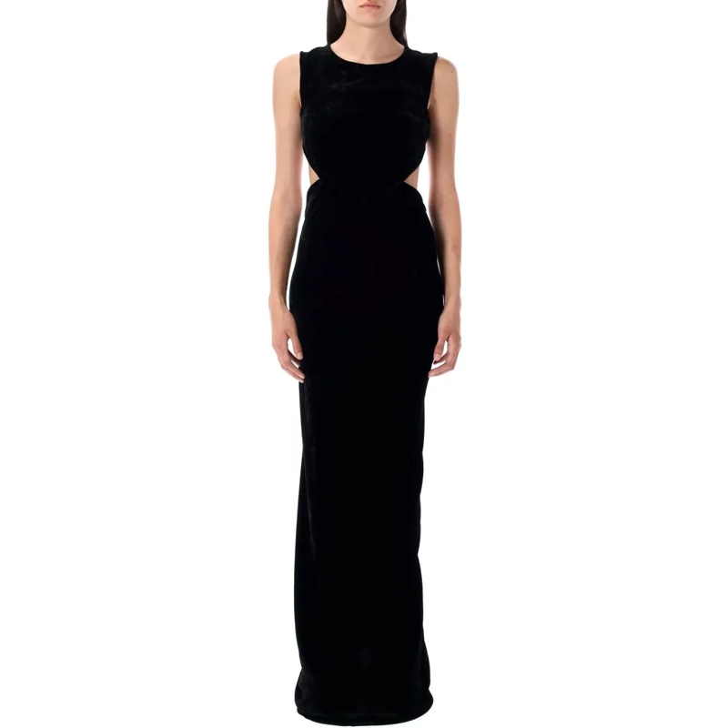 Rick Owens  Concordians Open Back Gown Black