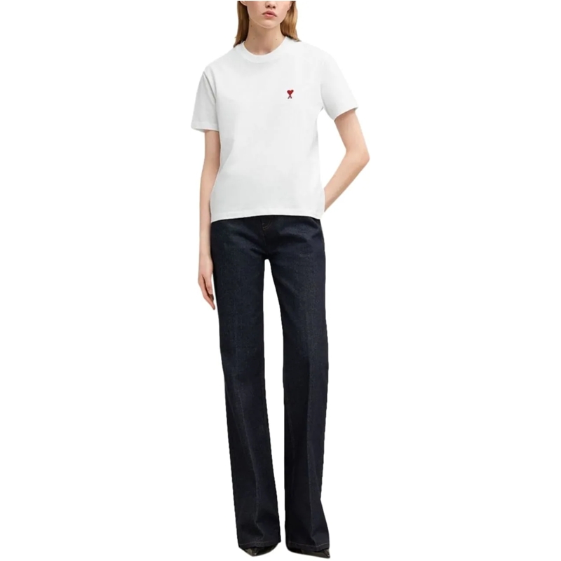 AMI Paris T-shirt T Shirts & Polo's BFUTS035 724 Weiß(Image 10)