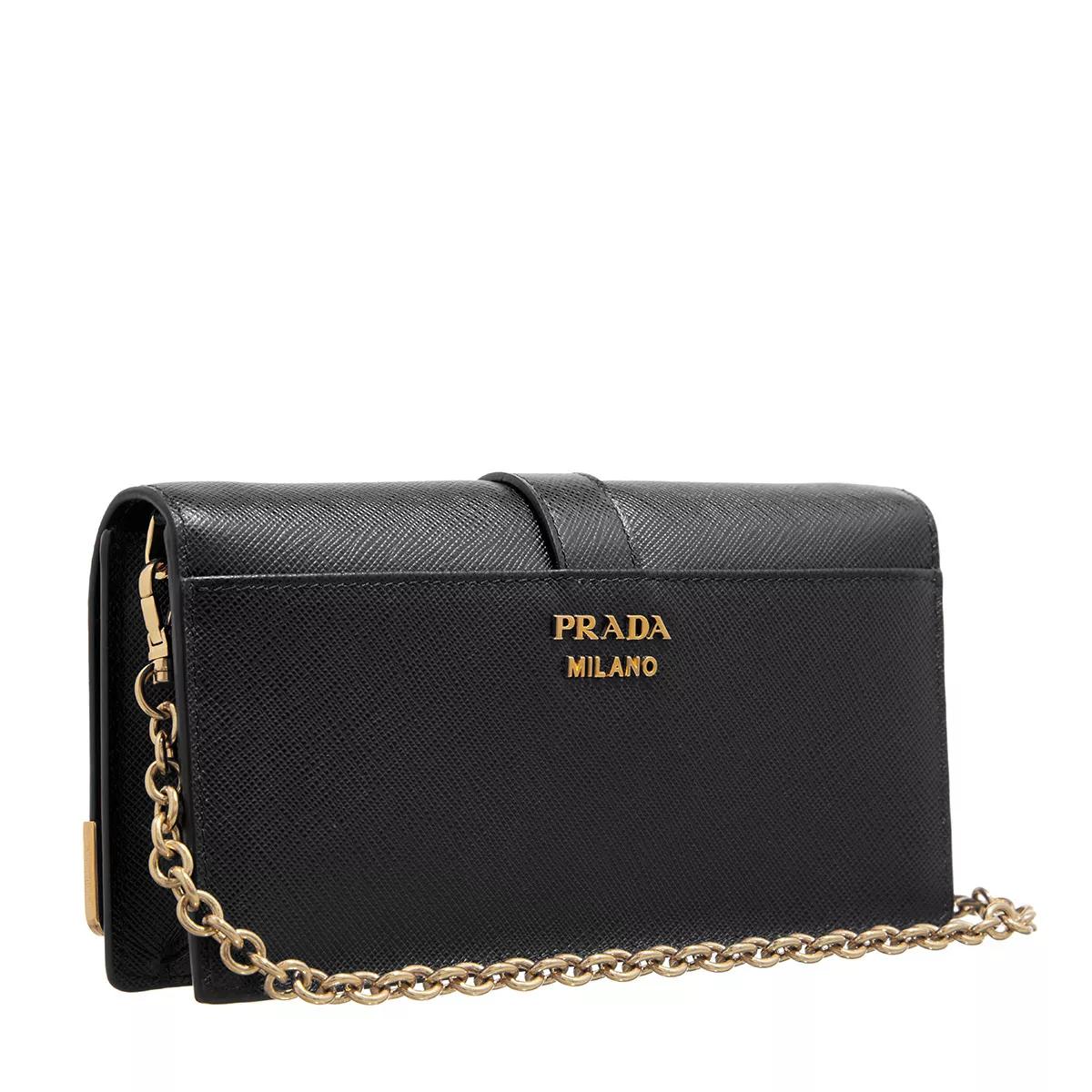 Prada Wallet On Chain in Black