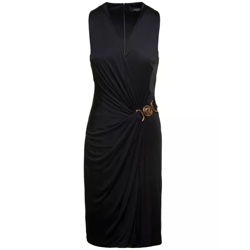 Versace Jersey Sleeveless Dress Black 