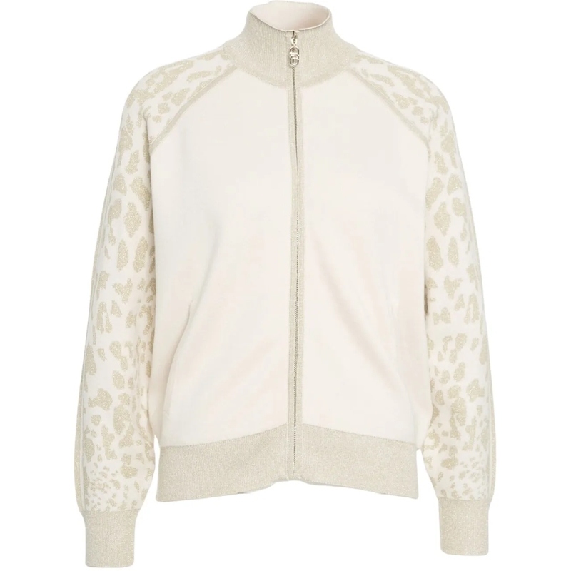 LIU JO  Sweatshirt with animal print beige